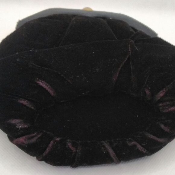 Vintage Fiona Brand Deep Burgundy Velvet Evening Bag - Picture 7 of 11
